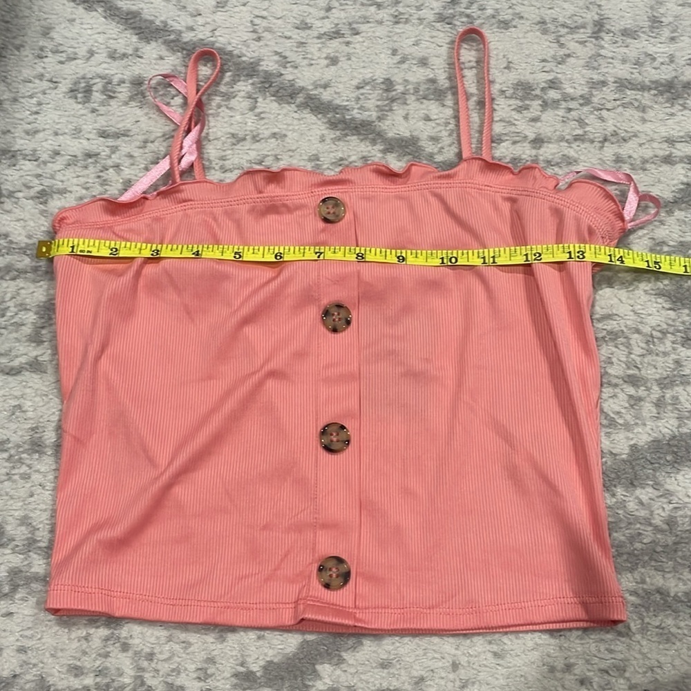 NWT Love J Baby Pink Ruffled Crop Top - Picture 8 of 9